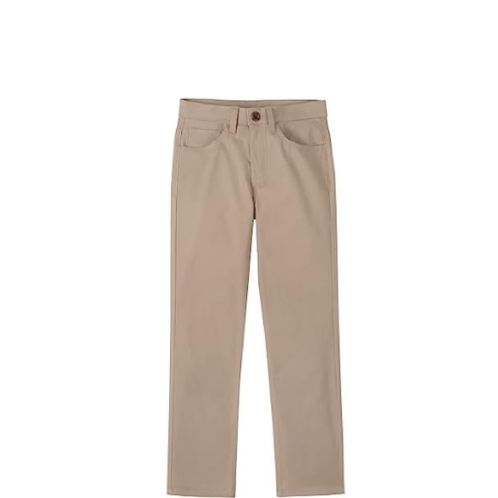 Nautica Boys'Flat Front Stretch Twill Chino Pant,Khaki 5-Pocket boys pants 5 reg